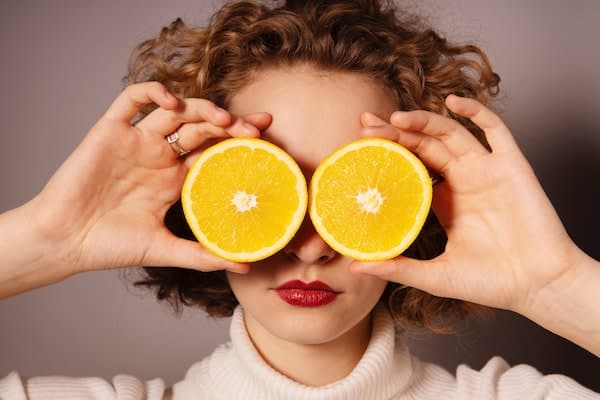 Detox - woman with fruit